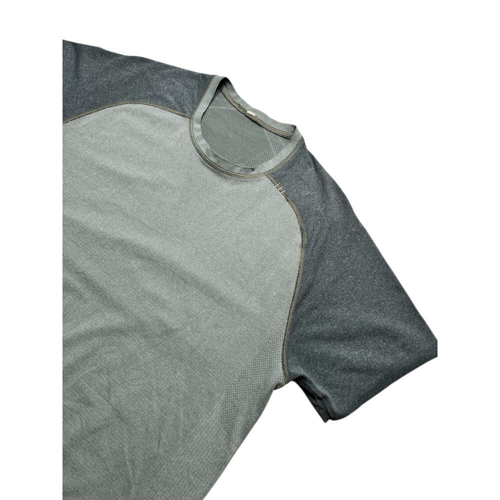 Lululemon Men's Gray Two Tone Raglan Sleeve SS Activewear T-Shirt - XL - sport - Picture 8 of 9